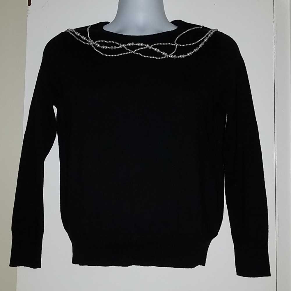 Field Flower Cashmere Pearls Infinity Sweater